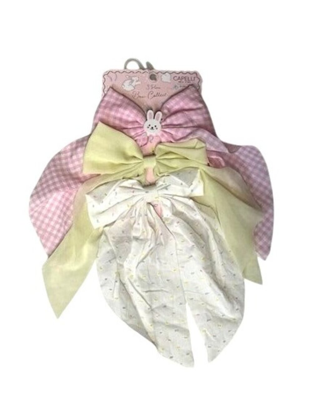 Capelli 3 Piece Ribbon Hair Clips